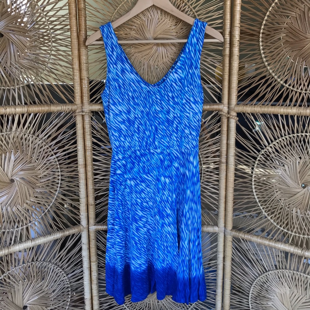 Blue Athleta Jersey Knit Dress